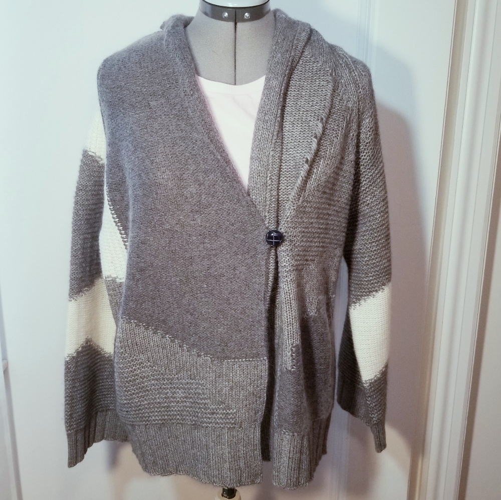 NWT Skull Cashmere Issa Shawl Cardigan Sweater M - Picture 5 of 8
